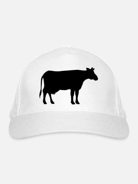 cow animal - Bio-Baseballkappe - Weiß - Vorne