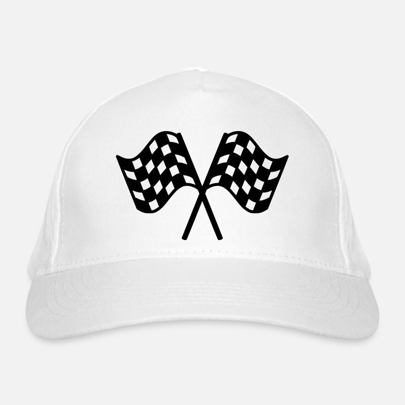 2 flags race Organic Baseball Cap