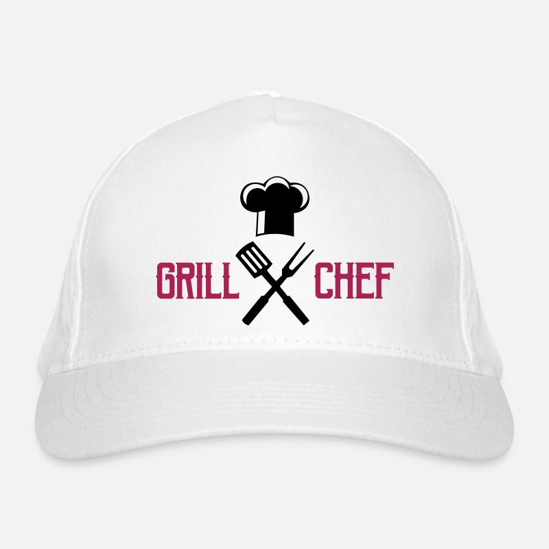 koch besteck grill Bio-Baseballkappe