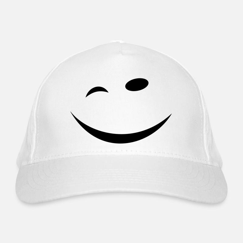 Winking face Organic Baseball Cap