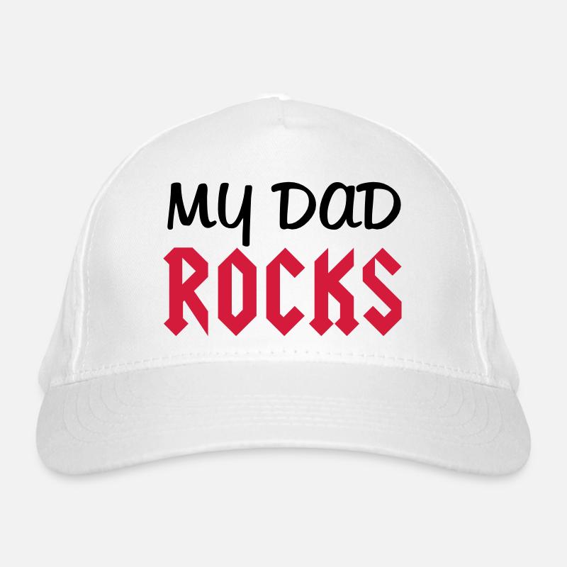 Dad Rocks Organic Baseball Cap