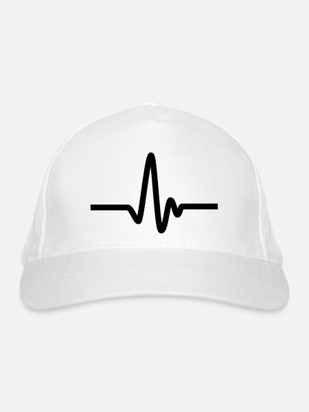 pulse - Organic Baseball Cap - white - Front