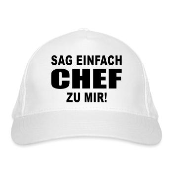 chef boss - Bio-Baseballkappe - Weiß - Vorne
