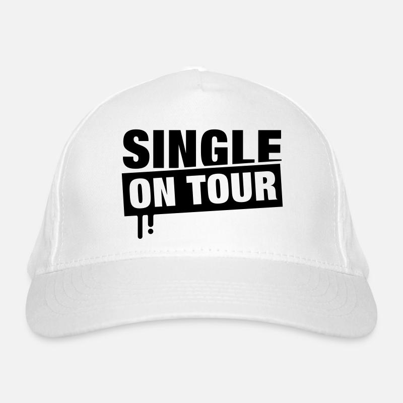 single_on_tour_f1 - Bio-Baseballkappe - Weiß