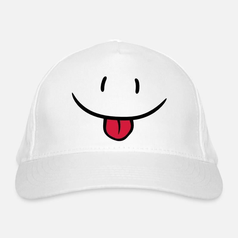 Freches Comic Gesicht Bio-Baseballkappe