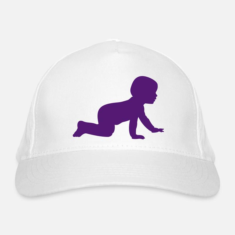 Baby B without shadows - 1 color vector Organic Baseball Cap