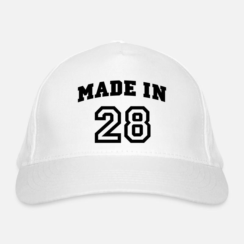mp_madein28a Organic Baseball Cap