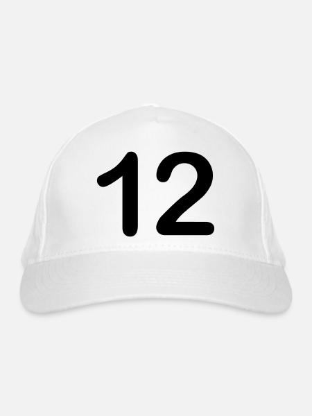 12 - Organic Baseball Cap - white - Front
