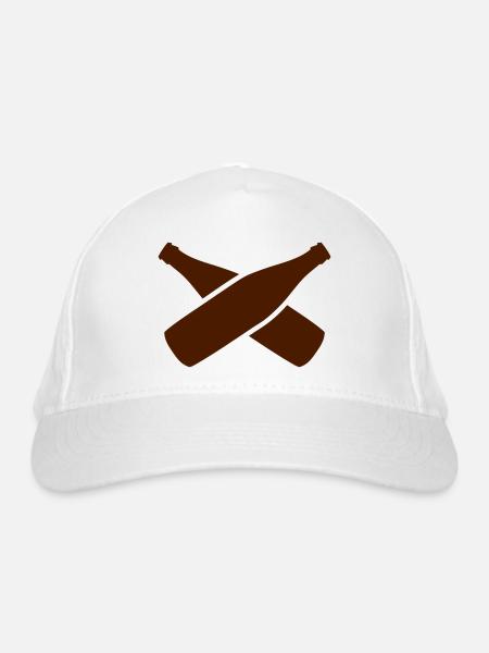 bottles - Organic Baseball Cap - white - Front