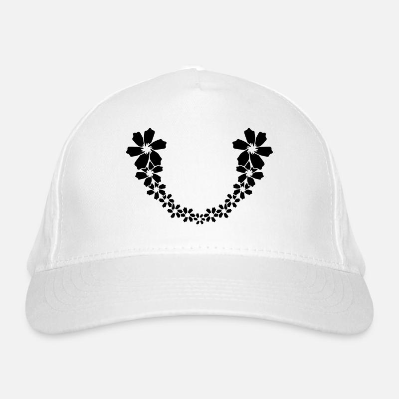 Flower tendril in a semicircle Organic Baseball Cap
