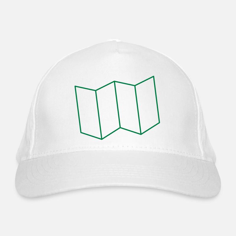 folded map outline folds Organic Baseball Cap