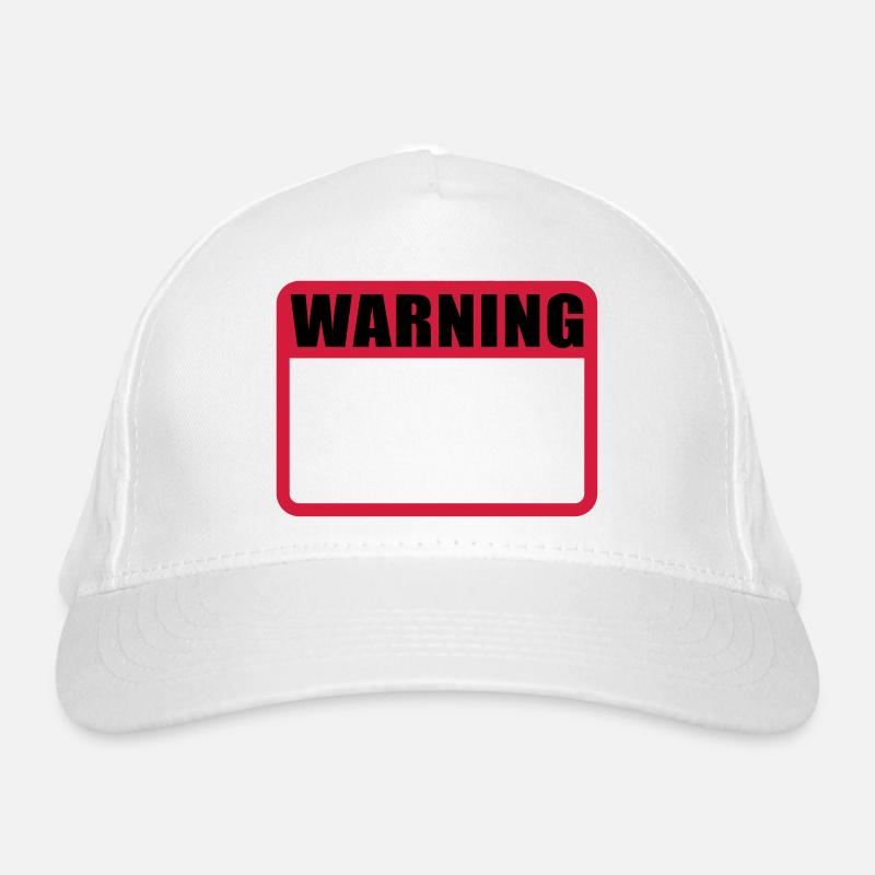 Warning Schild Warnung Achtungsschild Vektor Bio-Baseballkappe