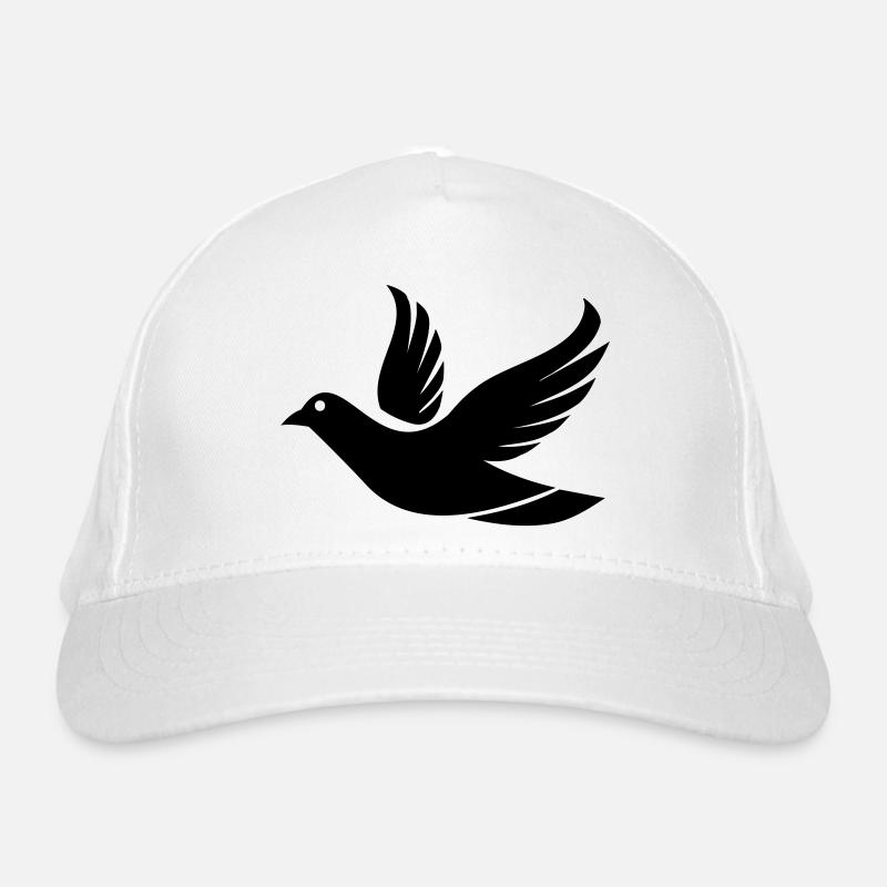 Fliegende Taube im Himmel - Illustration Bio-Baseballkappe