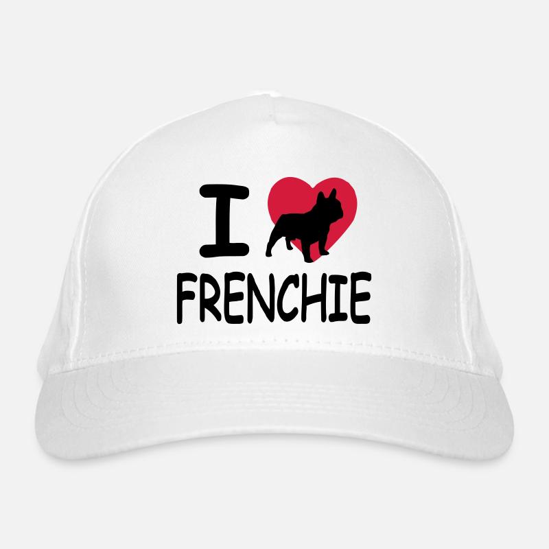 Ich liebe Frenchie Bio-Baseballkappe