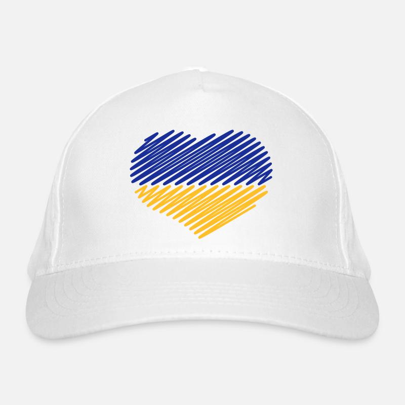 Ukraine Heart (Drapeau / Bleu - Jaune) Casquette classique bio