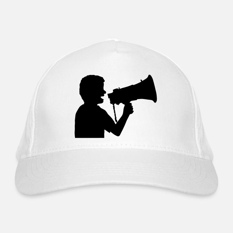 Megaphone Propaganda Man Angry Organic Baseball Cap