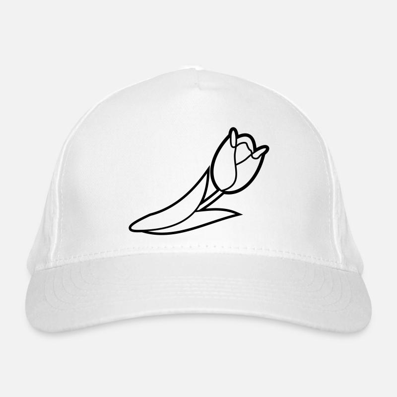 Blumen: Tulpe - Organic Baseball Cap - white