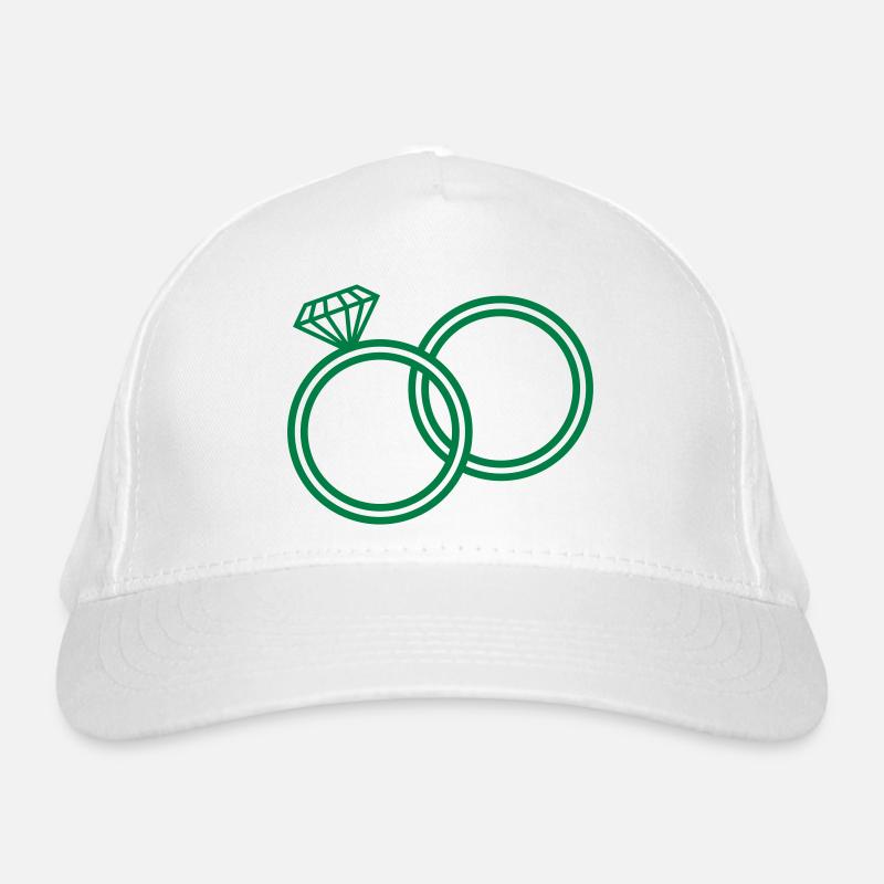 wedding rings Organic Baseball Cap