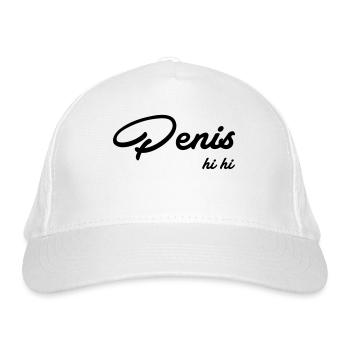 Penis hihi - Organic Baseball Cap - white - Front