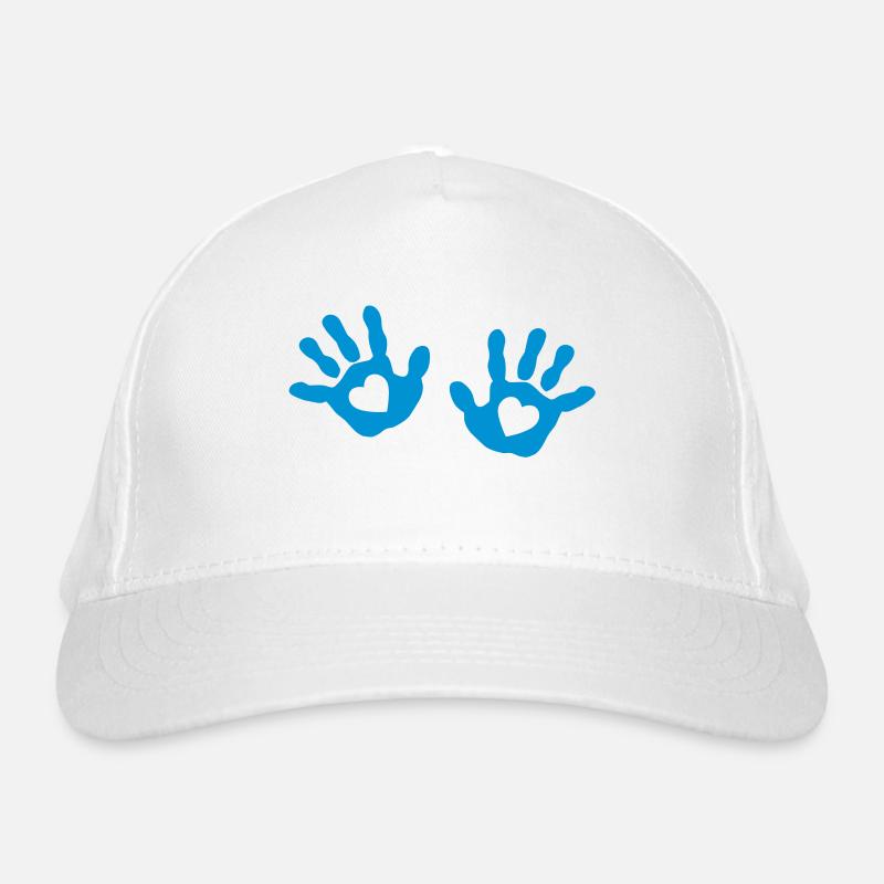 baby - hands - handprint - heart Organic Baseball Cap