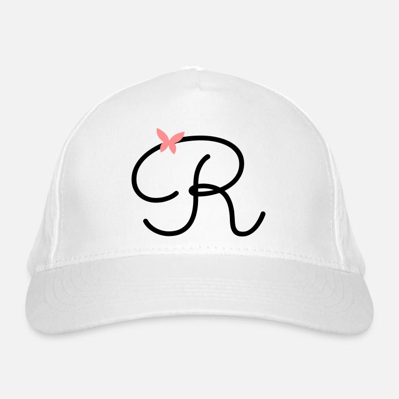 Lettre R Papillon Lettre Casquette classique bio