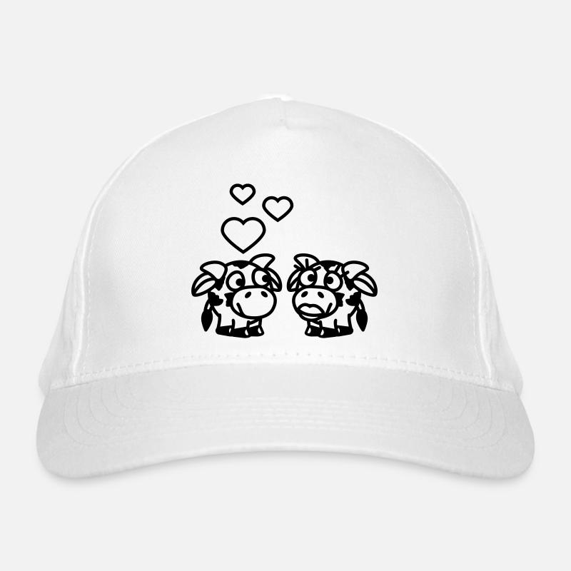 smiley_cows_in_love_1c Organic Baseball Cap