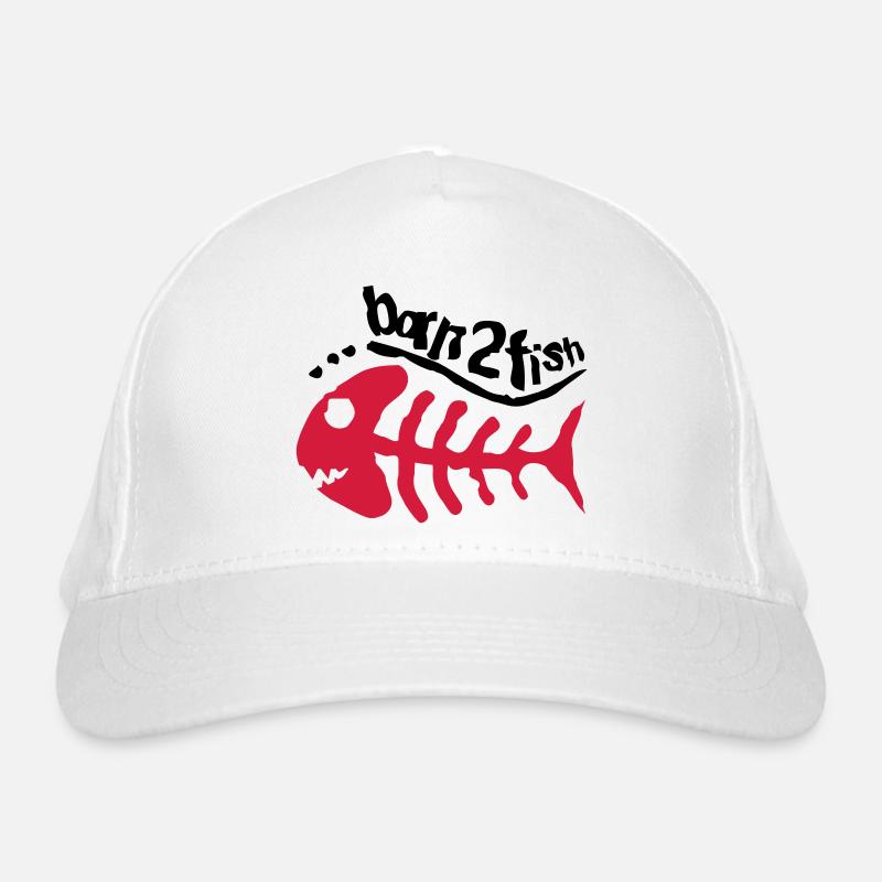 born_2_fish_red_f2 Bio-Baseballkappe