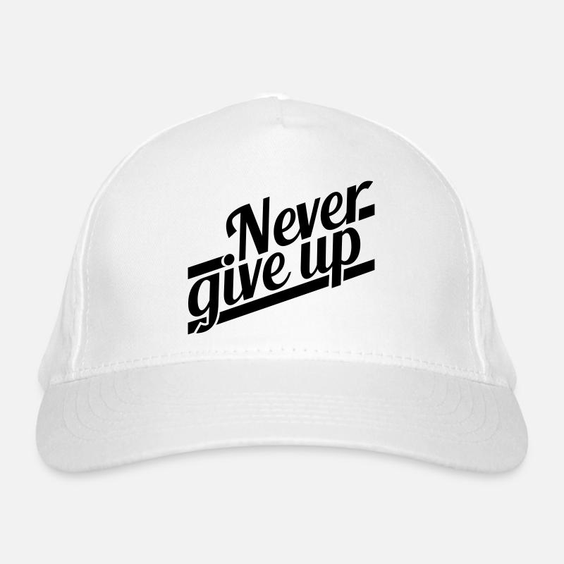Logo n'abandonne jamais avec succès Casquette classique bio