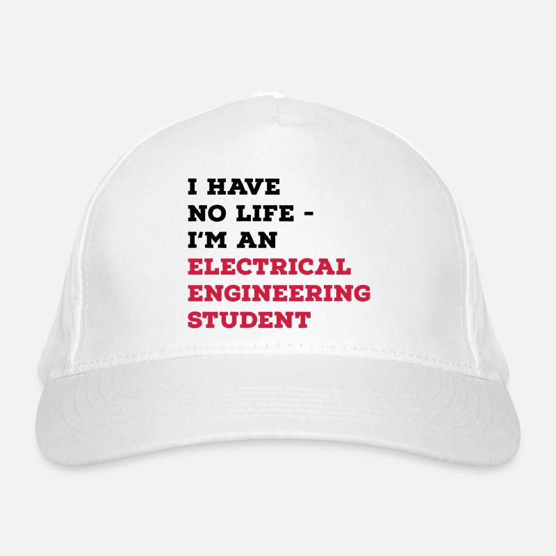 Études d’électrotechnique - Casquette classique bio - blanc