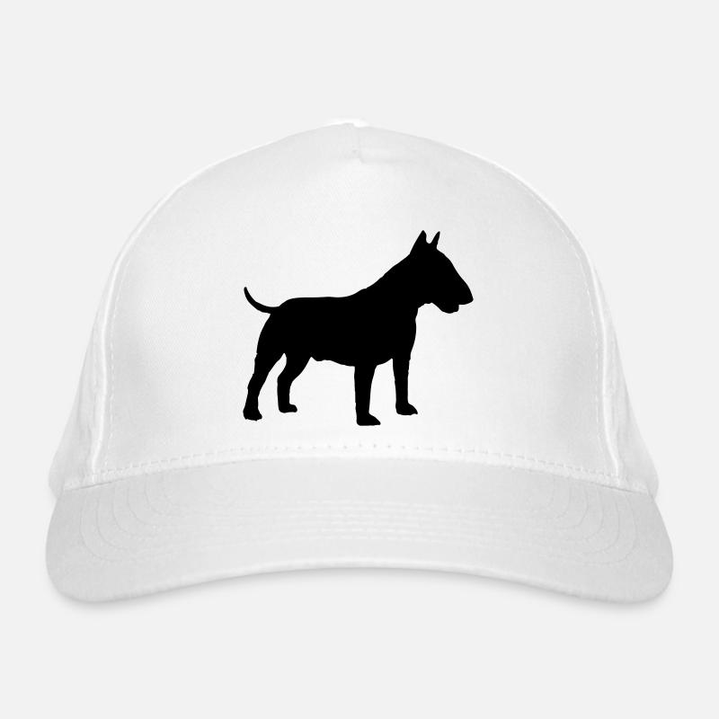 bullterrier silhouette dog Bio-Baseballkappe