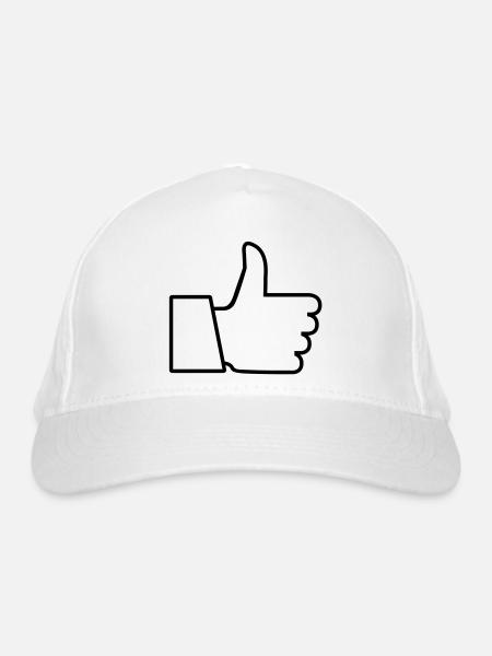 thumb_up_f1 - Casquette classique bio - blanc - Devant
