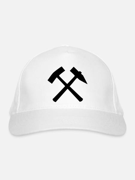 Eisen und Schlegel - Bio-Baseballkappe - Weiß