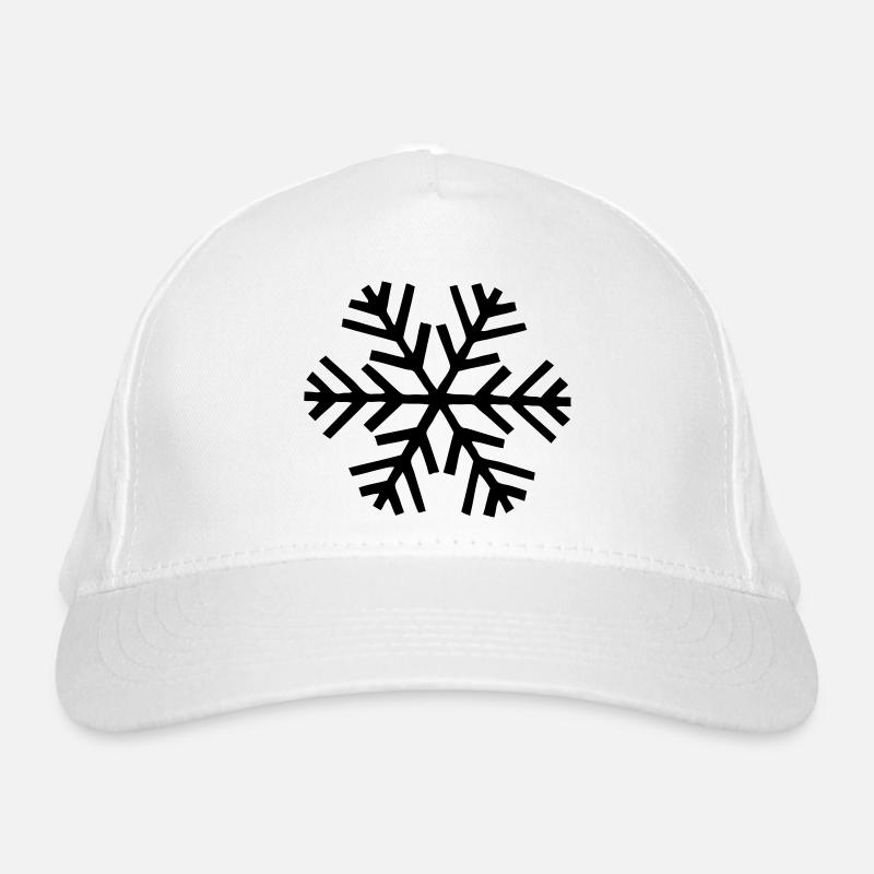 schneeflocke schnee Bio-Baseballkappe