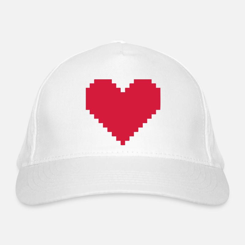 Herz aus Pixel Bio-Baseballkappe