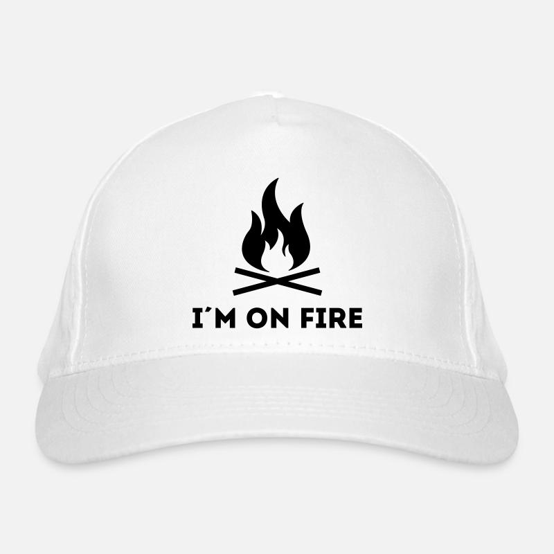 I AM ON FIRE - Feuerwehr oder Grillmeister Bio-Baseballkappe