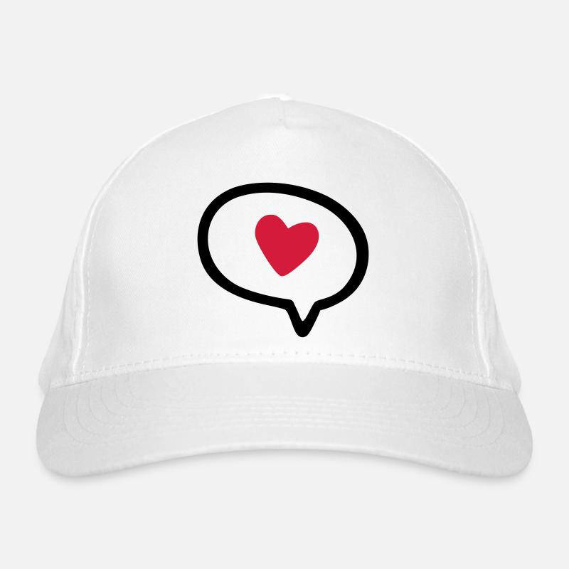 Speech bubble with heart Organic Baseball Cap