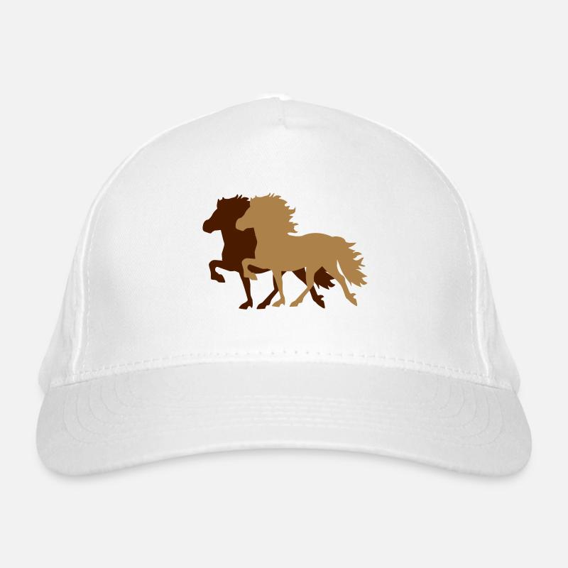 Islandpferde Bio-Baseballkappe