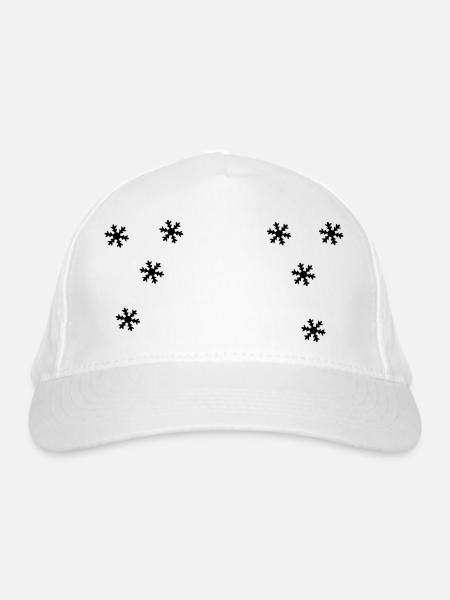 Schnee - Bio-Baseballkappe - Weiß - Vorne