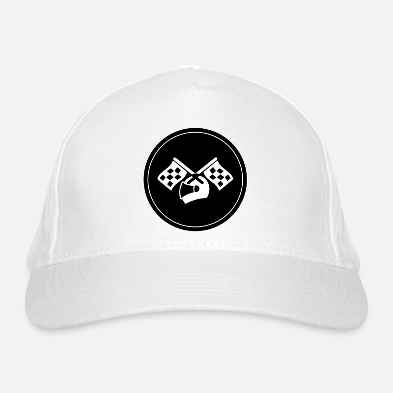 Rennfahrer helm Bio-Baseballkappe