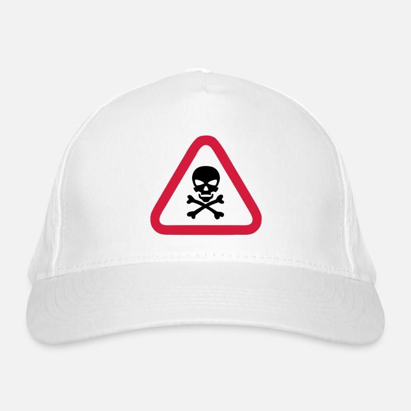 skull danger triangle panel 280) Organic Baseball Cap