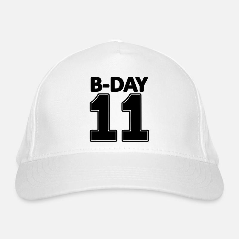 numéro 11 anniversaire 11 Numéro de maillot onze collège Casquette classique bio