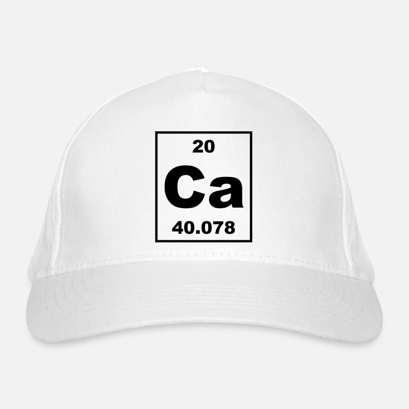 Calcium (Ca) (element 20) Organic Baseball Cap