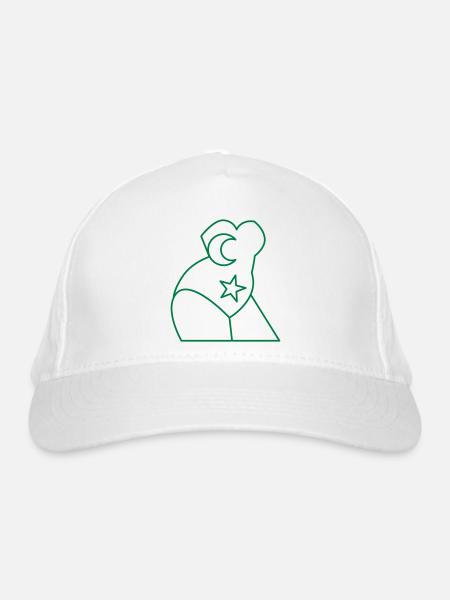 Femme STAR et body lunes - Casquette classique bio - blanc - Devant
