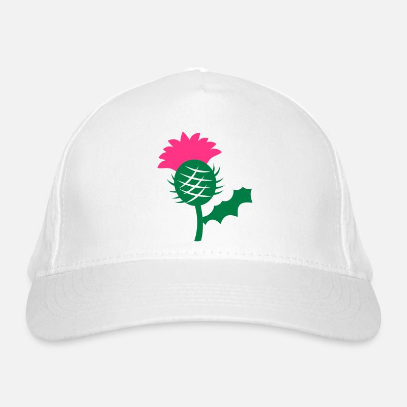 Einzel Kopf Blume der schottischen Distel Bio-Baseballkappe