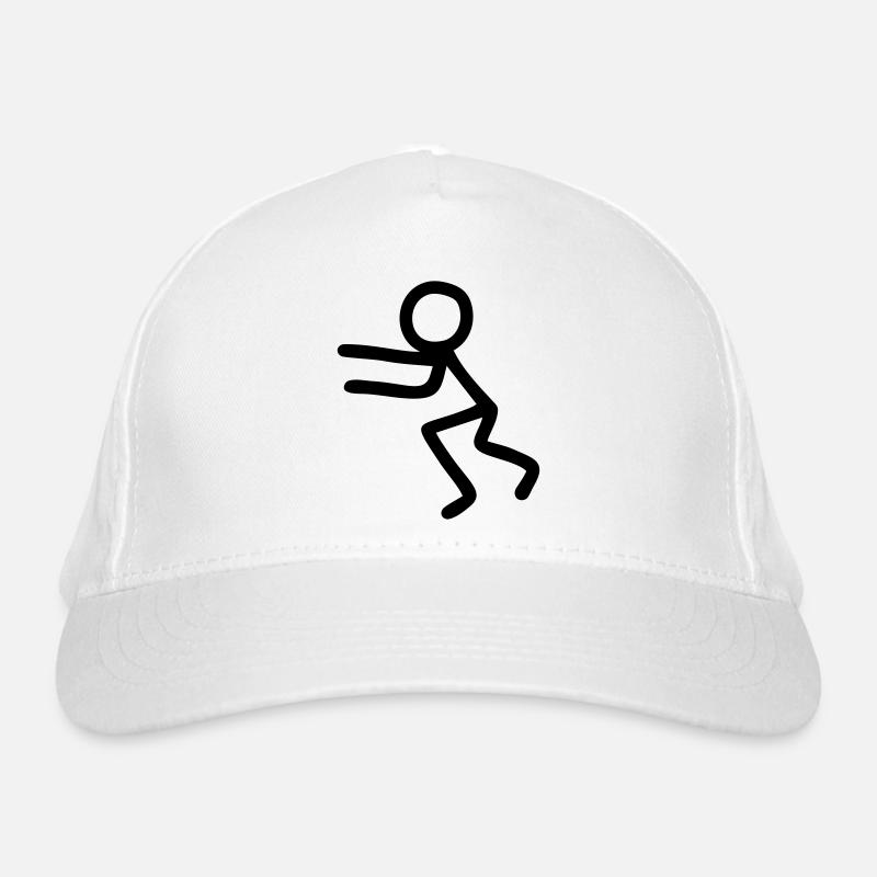 Laufendes Strichmännchen Bio-Baseballkappe