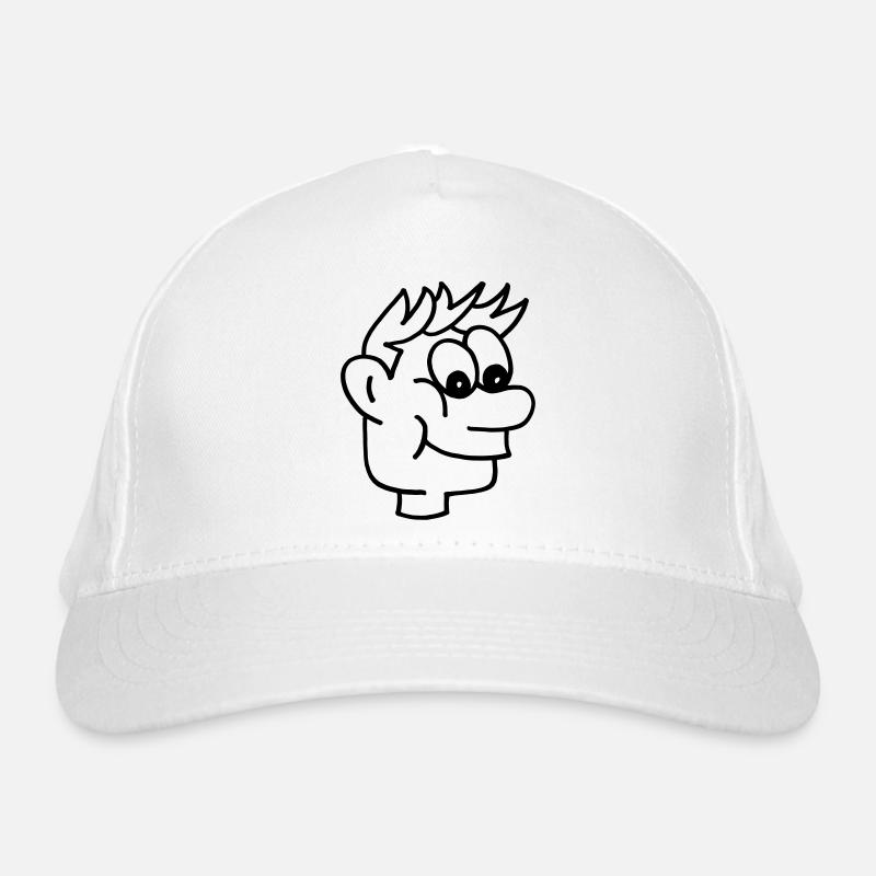 Comic Boy Face Organic Baseball Cap