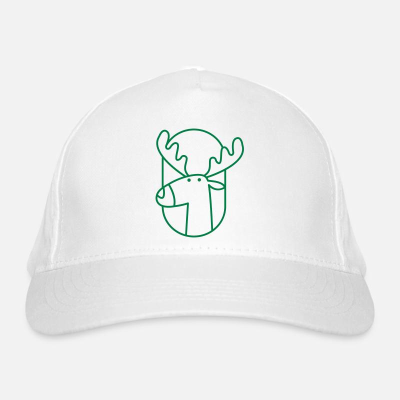Assis sur la tête d’orignal Casquette classique bio