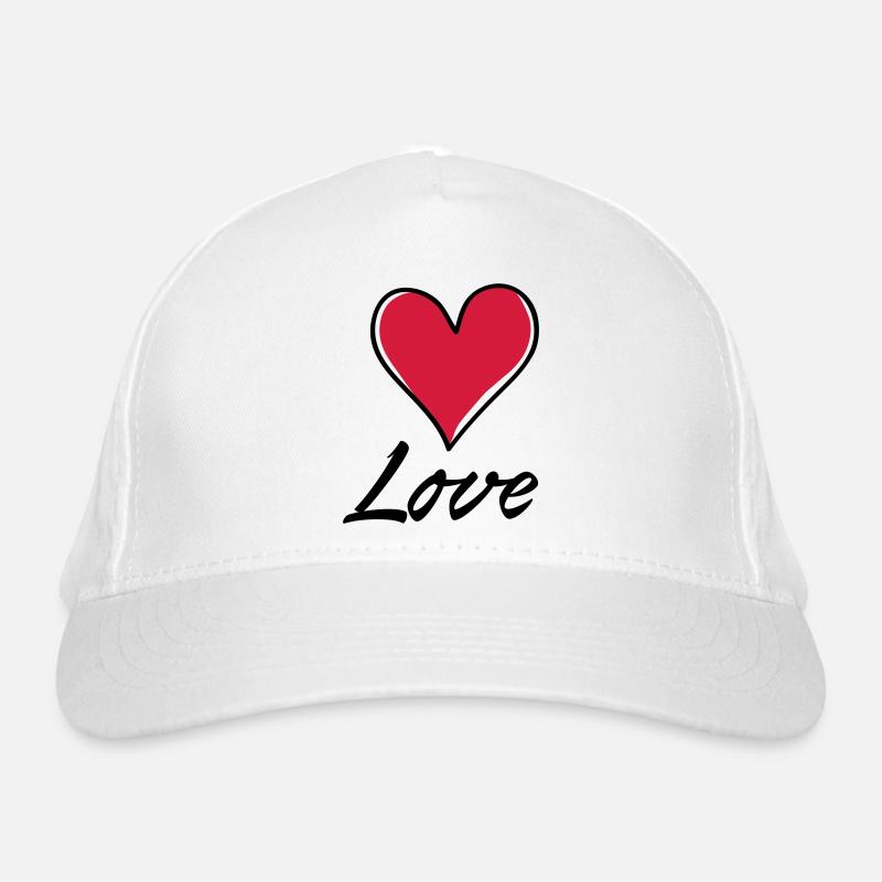 Heart Love Organic Baseball Cap