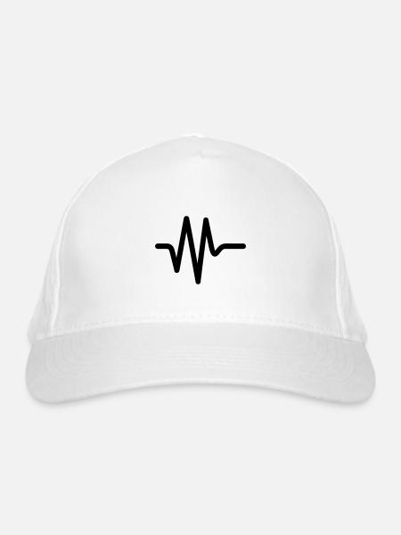 Heartbeat - Organic Baseball Cap - white - Front