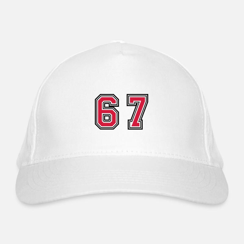 67 Number Symbol Organic Baseball Cap